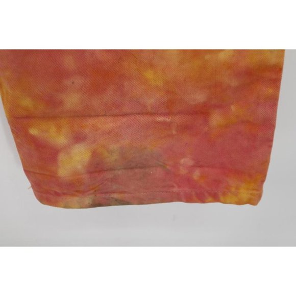 Stussy Jeans Mens 28 Wonderland Dye Big Ol Wide Leg Button Fly Pinkish Yellow - Picture 15 of 16